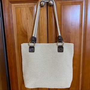 Croft‎ & Barrow Cream Crocheted Shoulder Purse